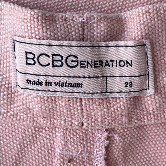 BCBGeneration - Woman’s blush pink wide leg cropped mid rise jeans, Siz… - Picture 5 of 7